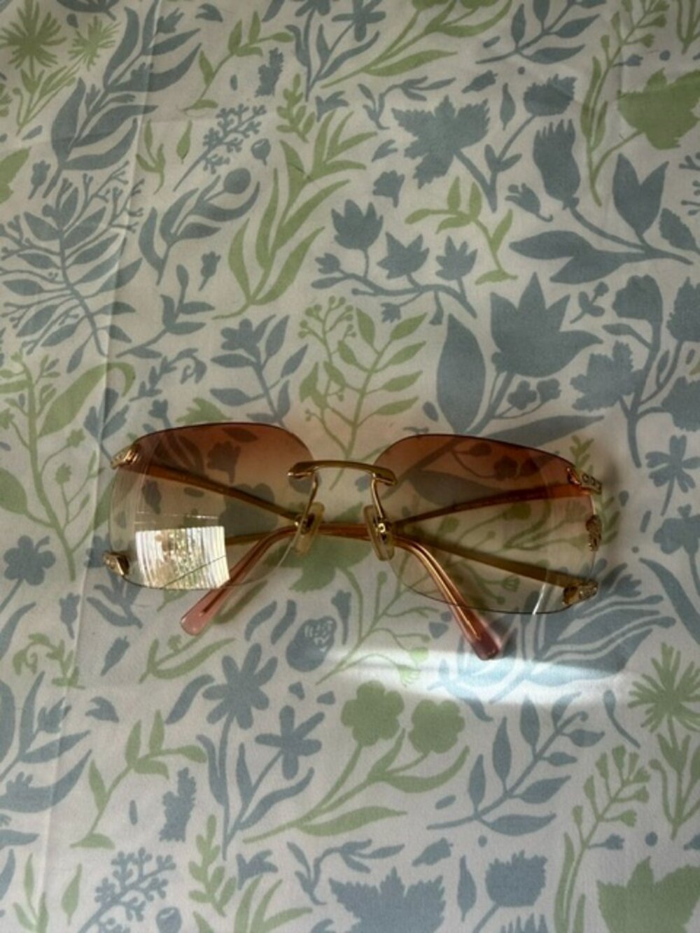 Versace Sunglasses 2004 Vintage Rimless Gold Medusa